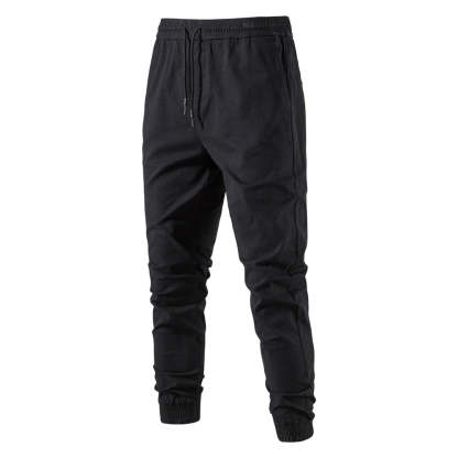 Men's Elastic Waist Tie Cargo Pants