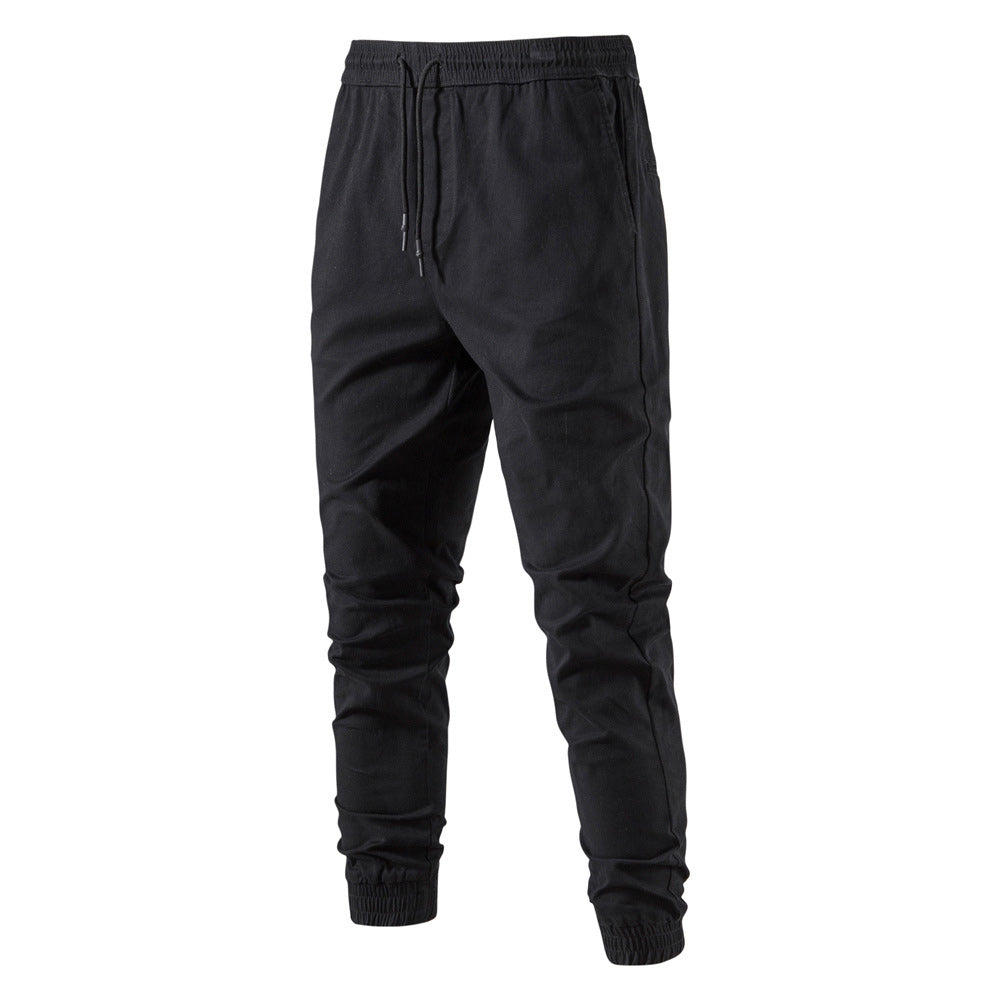 Men's Elastic Waist Tie Cargo Pants