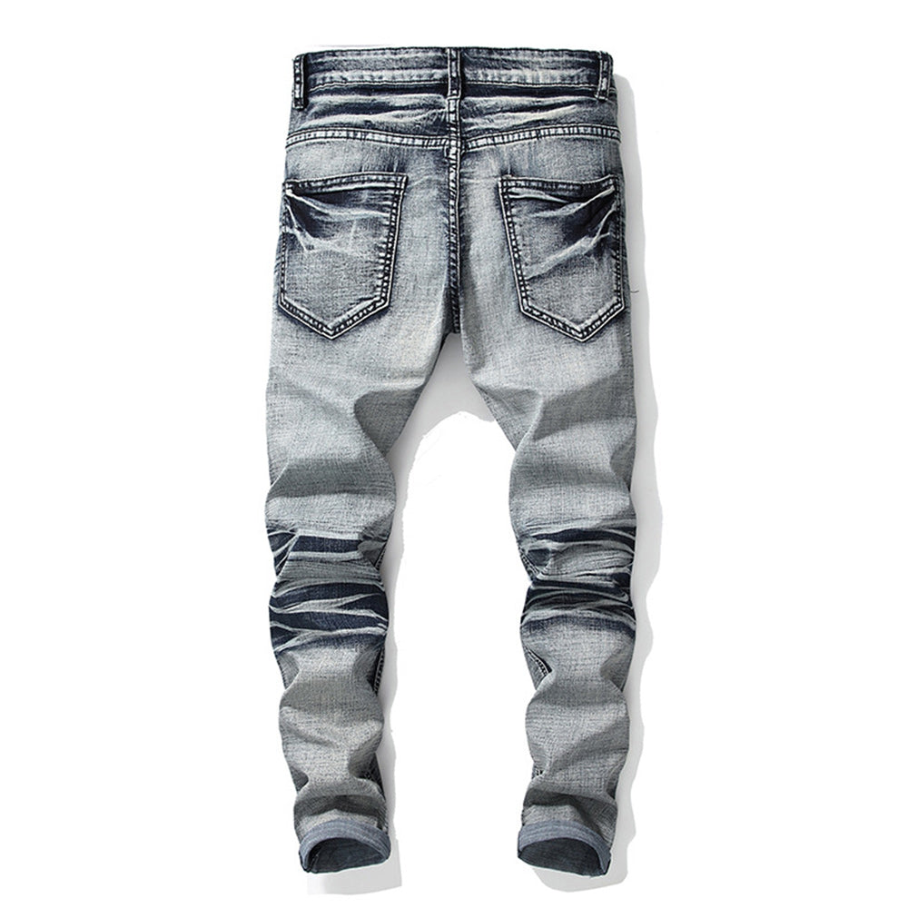 Men's Skinny Stretch Ripped Jeans
