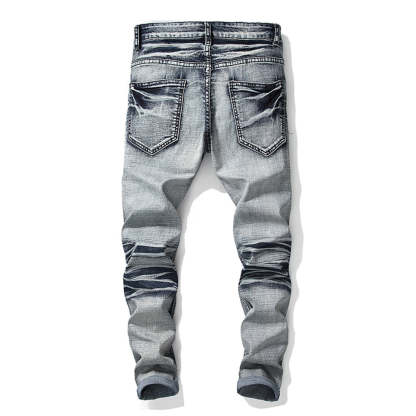 Men's Skinny Stretch Ripped Jeans