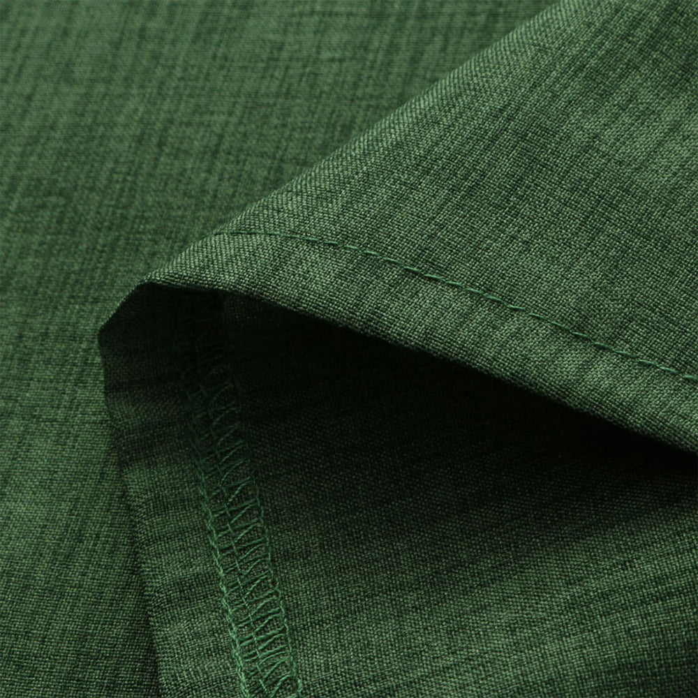 Men's stand collar short sleeve cotton linen shirt