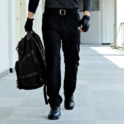 New Men's Solid Color Stretch Cargo Pants