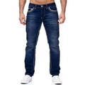Men's Slim Fit Double Line Denim Trousers