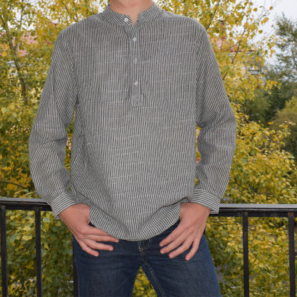Men's Striped Long Sleeve Shirt