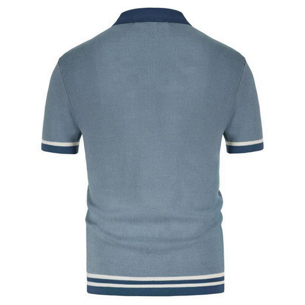 Button-down knitted polo shirt