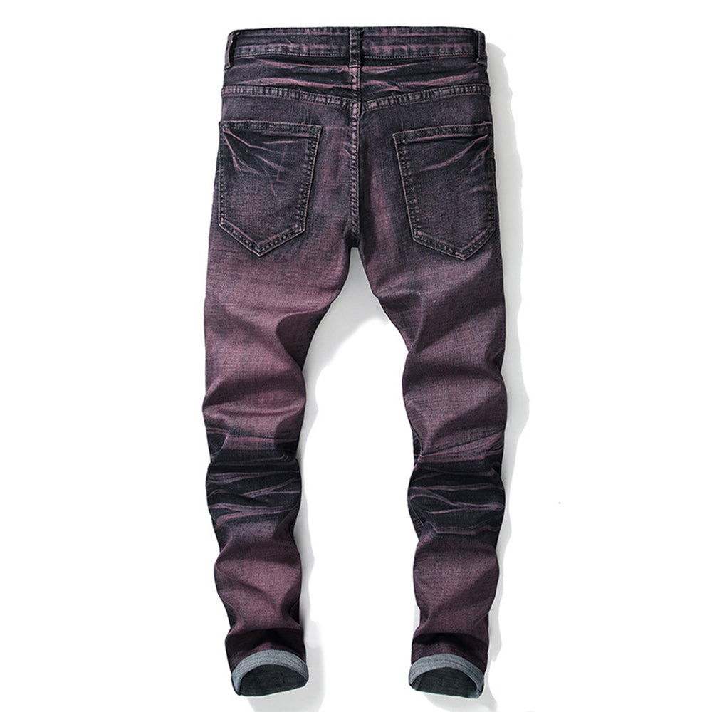 Men's Skinny Stretch Ripped Jeans