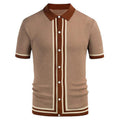 Button-down knitted polo shirt