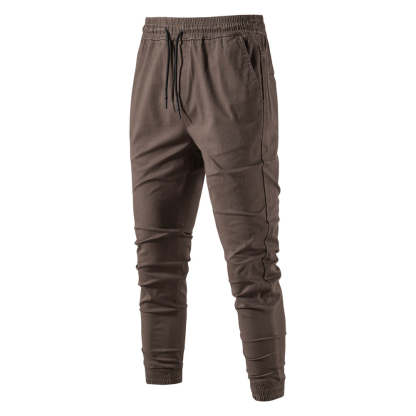 Men's Elastic Waist Tie Cargo Pants