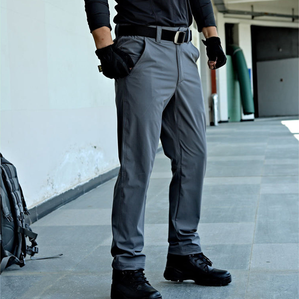 New Men's Solid Color Stretch Cargo Pants