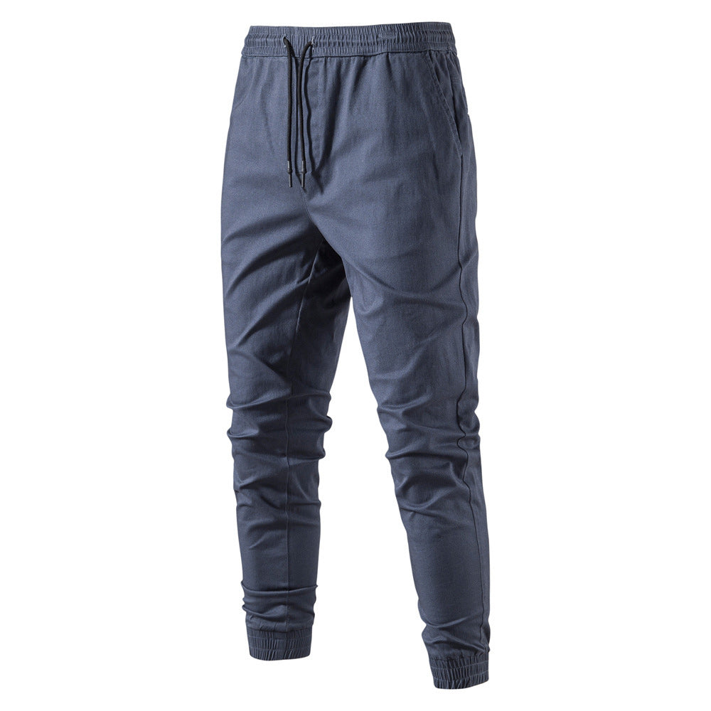 Men's Elastic Waist Tie Cargo Pants